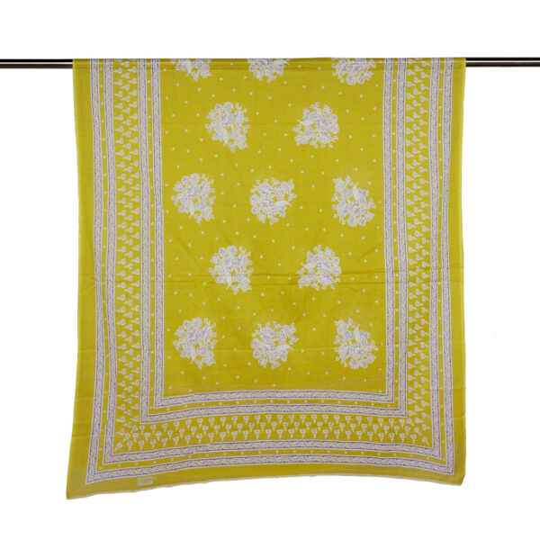 Women Lime Yellow Color Unstitched Suit Set with Ruppata - Image 2